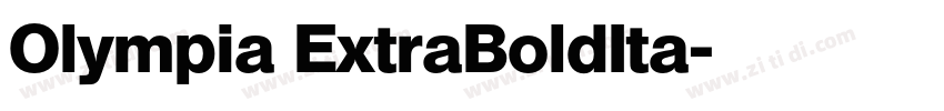 Olympia ExtraBoldIta字体转换